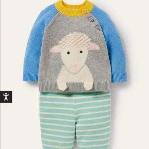 Baby Boden Lamb Knit Sweater Set